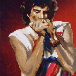 Mick with Harmonica Red