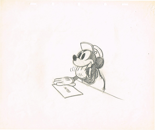Original Production Drawing from Postmaster Mickey